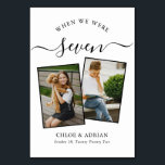 Numéro De Table Au fil des ans Couple Photo Mariage Moderne<br><div class="desc">Remettez et amusez-vous avec vos numéros de table de réception de mariage - Ces numéros de table simples et élégants vous donnent la possibilité d'inclure une photographie de la mariée et du marié au même âge que le numéro de table, le nom et la date de leur mariage. La couleur...</div>