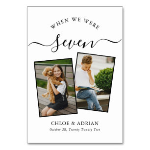 Numéro De Table Au fil des ans Couple Photo Mariage Moderne