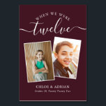 Numéro De Table Au fil des ans Couple Photo Mariage Moderne<br><div class="desc">Remettez et amusez-vous avec vos numéros de table de réception de mariage - Ces numéros de table simples et élégants vous donnent la possibilité d'inclure une photographie de la mariée et du marié au même âge que le numéro de table, le nom et la date de leur mariage. La couleur...</div>