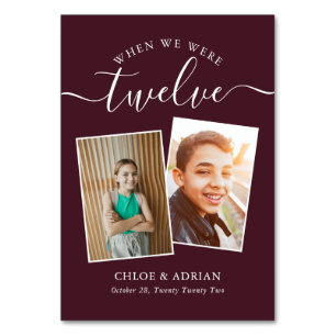 Numéro De Table Au fil des ans Couple Photo Mariage Moderne