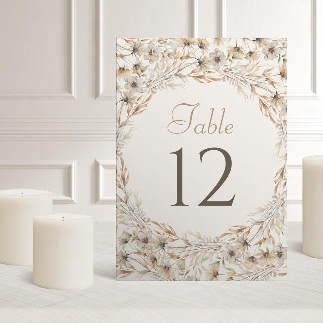 Numéro De Table Automne Feuilles Automne Mariage élégant (Créateur téléchargé)