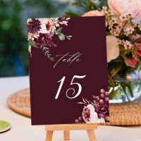 Automne Romance Bourgogne Floral Mariage