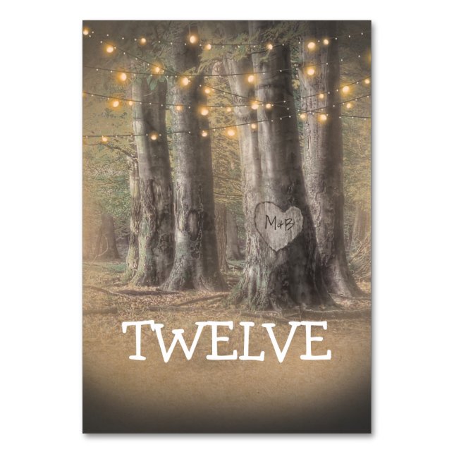 Numéro de table avec guirlande lumineuse et arbre  (Par défaut)