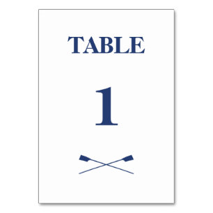 Numéro De Table Aviron traversé aviron initiales de la marine