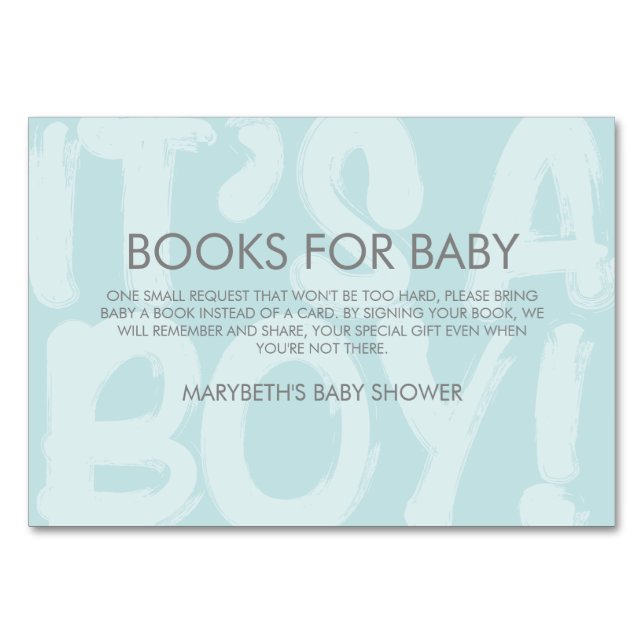 Numéro De Table Baby shower Bleu Graffiti Apportez Une Demande De  (Devant)