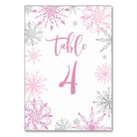 Baby shower de flocons d'argent rose quatre