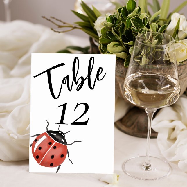 Numéro De Table Baby shower Ladybug mignon (Créateur téléchargé)