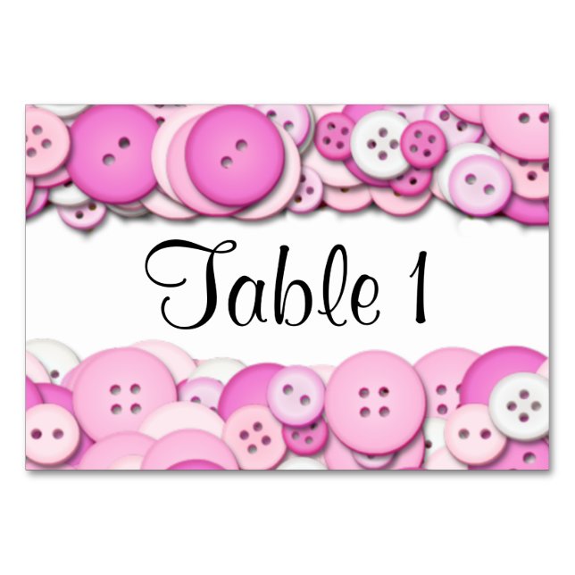 Numéro De Table Baby shower rose (Devant)