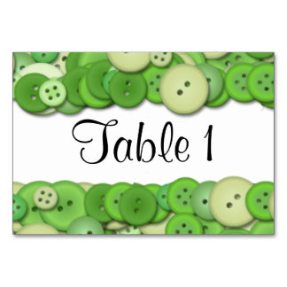 Numéro De Table Baby shower vert