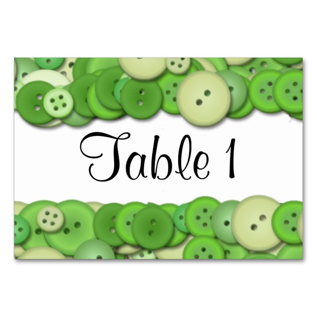 Numéro De Table Baby shower vert (Devant)