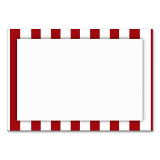 Numéro De Table Bandes rouges foncées (Ajouter 2e couleur)