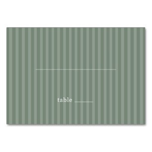Numéro De Table Bandes vertes sereines