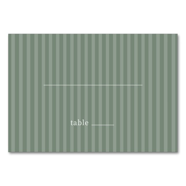 Numéro De Table Bandes vertes sereines (Devant)