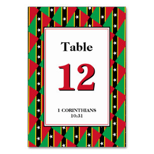 Numéro De Table Banquet de célébration patriotique de SAINT-KITTS-
