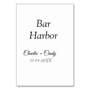 Numéro De Table Bar Harbour bachelorée fête d'honneur mariage a