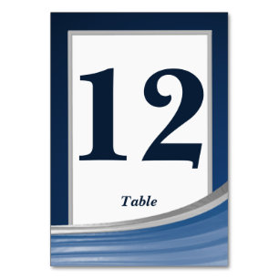 Numéro De Table Barre d'onde bleue Mitzvah