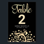 Numéro De Table Bat mitzvah Black Gold Foil Arbre de vie Script<br><div class="desc">Aucun Bat mitzvah n'est complet sans carte de numéro de table personnalisée. Laissez votre Bat mitzvah préféré être fier, se réjouir et célébrer son jalon à sa fête parfaitement coordonnée. Cet arbre à feuille d'or abstrait, sophistiqué, chic, surprenant et élégant, avec l'étoile brillante de David et des "feuilles" de point,...</div>