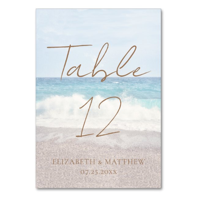 Numéro De Table Beach Wedding Seaside/Oceanside Wedding (Par défaut)