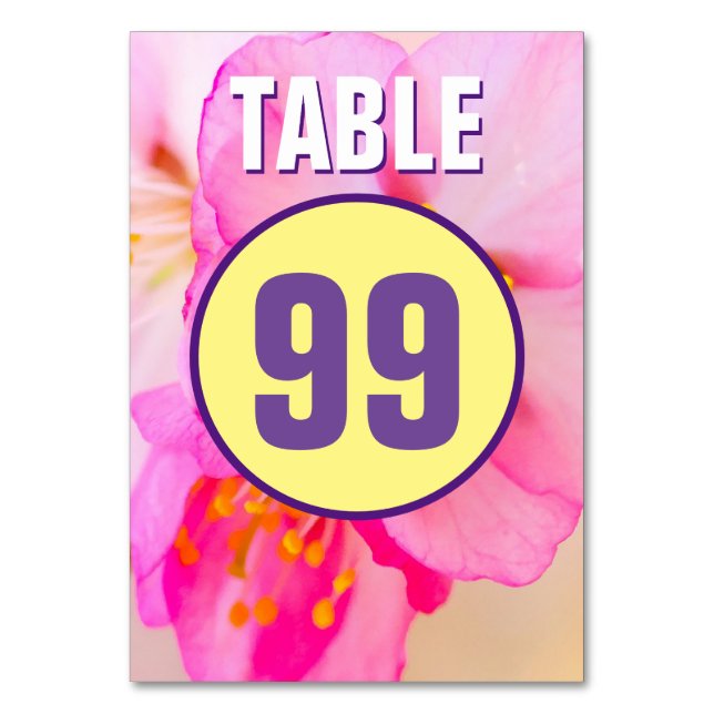Numéro De Table Beautiful Sakura Cherry (Par défaut)