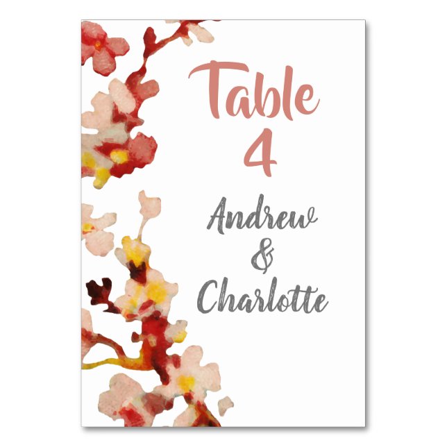 Numéro de table Begonia vintage (Par défaut)