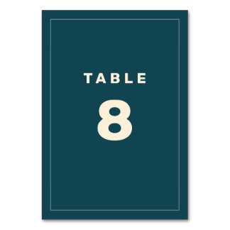 Numéro De Table Beige et Turquoise Wes Anderson Numéro de tableau 