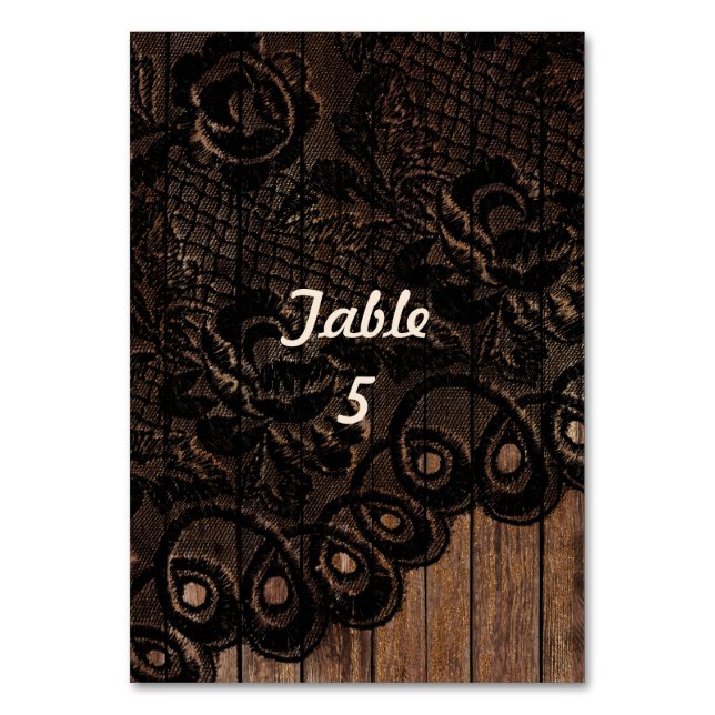 Numéro De Table Belle Brown et Mariage de Dentelle Faux Lace (Par défaut)