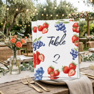 Numéro de table Berry Sweet Strawberry pour la dou