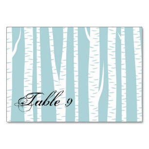 Numéro De Table Birch Arbres blancs