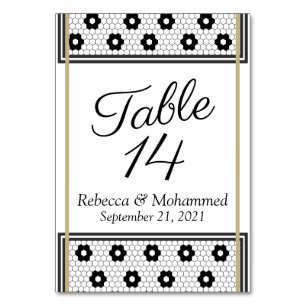 Numéro De Table Bistro Français Black Tie
