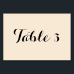 Numéro De Table Blanc antique numérique<br><div class="desc">Arrière - plan solide blanc ancien avec numéro de table. Vous pouvez customiser l'arrière - plan et la couleur de police,  ainsi que le style et la taille de police.</div>