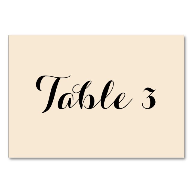 Numéro De Table Blanc Antique Numéroté (Dos)