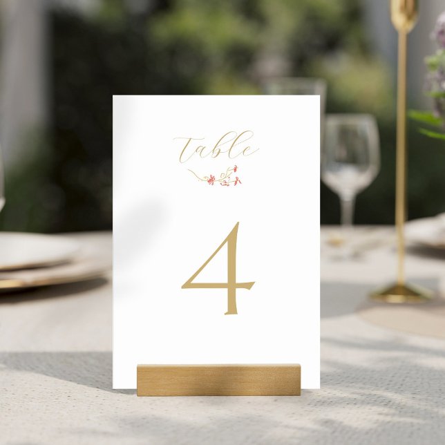 Numéro De Table BLANCHE | Mariage Fleur sauvage floral (Créateur téléchargé)