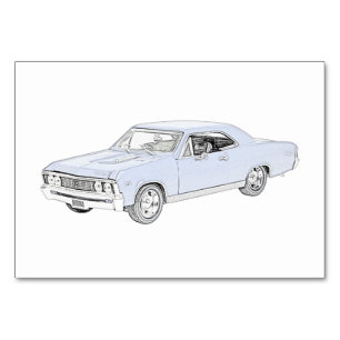 Numéro De Table Bleu 1967 Chevelle Chevy