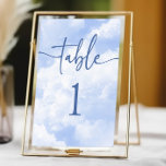 Numéro De Table Bleu blanc éclat Mariage nuages<br><div class="desc">C'est un Blue White Sparkle Clouds Mariage Numéro de table!</div>