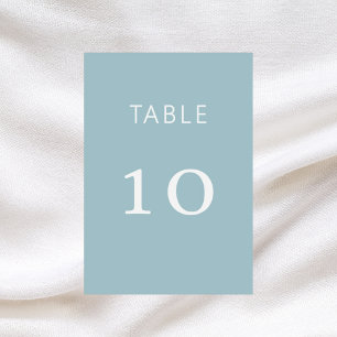 Numéro De Table Bleu Duché blanc classique mariage