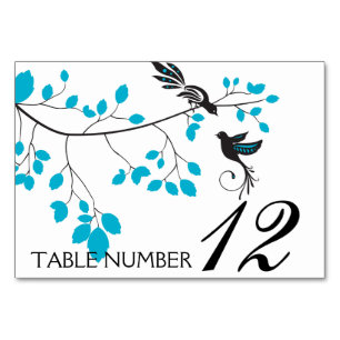 Numéro De Table Bleu Inséparable