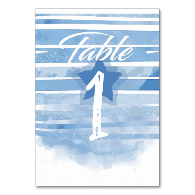Numéro De Table Bleu patriotique et étoile, 4 juillet (Par défaut)