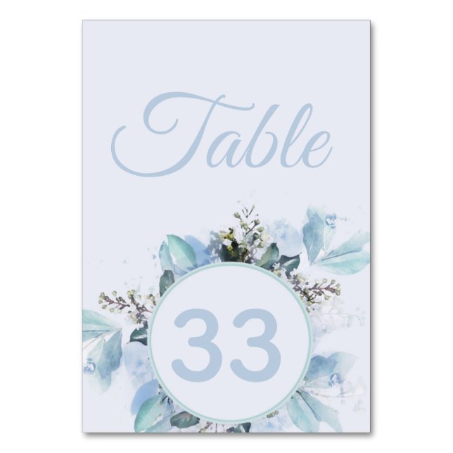 Numéro De Table Bleu Poussiéreux Botanique (Par défaut)
