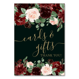 Numéro De Table Bloom rustique Terracotta et Marsala Red Gift