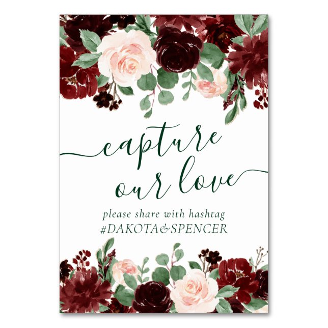 Numéro De Table Blooms rustiques | Terracotta Red Capture Notre Am (Par défaut)