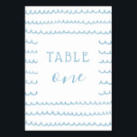 Numéro De Table Blue Ocean Waves Nautical Baby Boy or Kid Birthday<br><div class="desc">Apportez une touche de charme balnéaire à votre fête avec un design doux bleu marine vague. Parfaites pour les anniversaires d'enfants, les baby showers ou toute fête inspirée de l'océan, ces cartes numériques aident les clients à trouver leur place tout en ajoutant un accent côtier élégant à votre décor. Personnalisez...</div>
