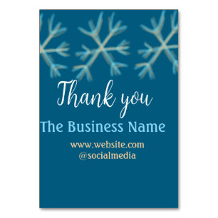 Numéro De Table Blue orange snowflakes ajouter nom commercial noël
