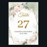 Numéro De Table Boho Blush rose floral eucalyptus or<br><div class="desc">Venez vous réjouir pour votre mariage avec ce design charmant pour les numéros de table avec ces adorables aquarelles Aquarelle bleu peinte à la main fleurs roses pivoines mélangent sauge eucalyptus vert et combiné écriture moderne. Montrez-leur qu'ils votre attention spéciale et Donnez-leur un moment de fête inoubliable. N'hésitez pas à...</div>
