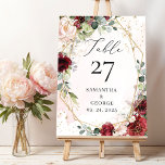 Numéro De Table Boho bordeaux or floral géométrique eucalyptus<br><div class="desc">Oh, laissez-moi vous parler de la superbe collection de papeterie mariage Blush Burgundy, eucalyptus et cadre or roses ! Imaginez de délicats roses de Bourgogne rousse entrelacés de feuilles d'eucalyptus frais, élégamment encadrés d'accents dorés chatoyants - c'est une combinaison rêveuse qui exsude romance et sophistication. Cette collection est parfaite pour...</div>