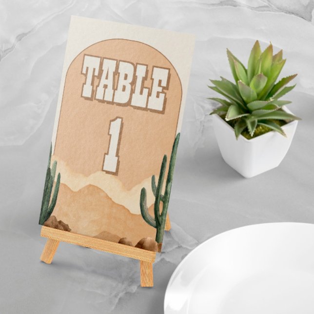 Numéro De Table Boho Cactus du désert Mariage ou douche Sud-Ouest (Créateur téléchargé)