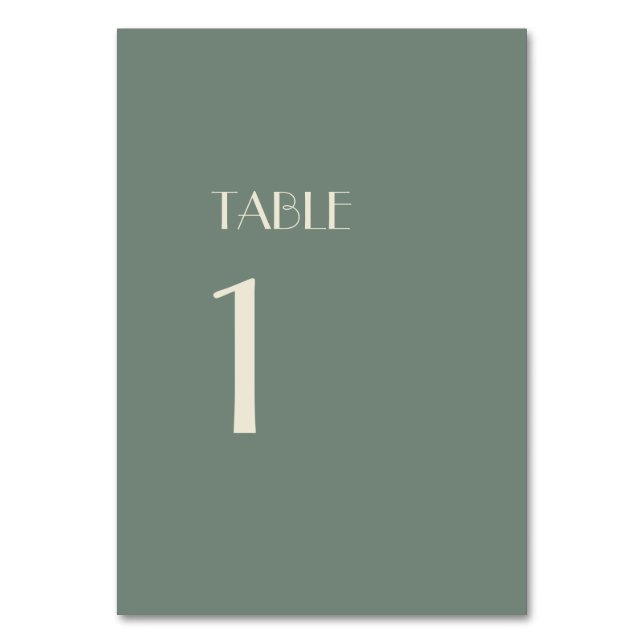 Numéro De Table Boho Deco d'automne | Sage Green Table Numéros Sig (Par défaut)