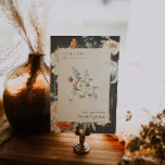Numéro De Table Boho Flore foncé verdure Botanique | MARIAGE<br><div class="desc">Les numéros de table rehaussent le look de votre tablescape et mettent la touche finale sur votre journée spéciale. Impression de texte personnalisée des noms ou numéros de vos tables. La magie printanière pure regorge de cette palette aux teintes florales et boho. L'orange antique et douce prend l'initiative tandis que...</div>