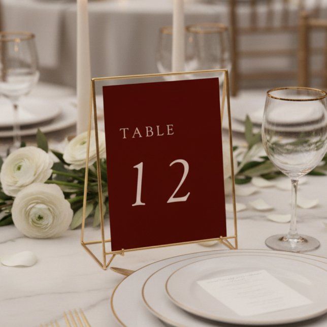 Numéro De Table Boho Terracott Simple Minimal Mariage Cuivre (Créateur téléchargé)
