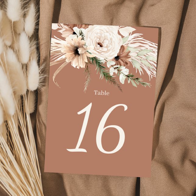 Numéro De Table Boho Terracotta Mariage Numéros de tableau (Créateur téléchargé)
