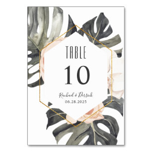 Numéro De Table Boho Tropical Floral Mariage ou Banquet